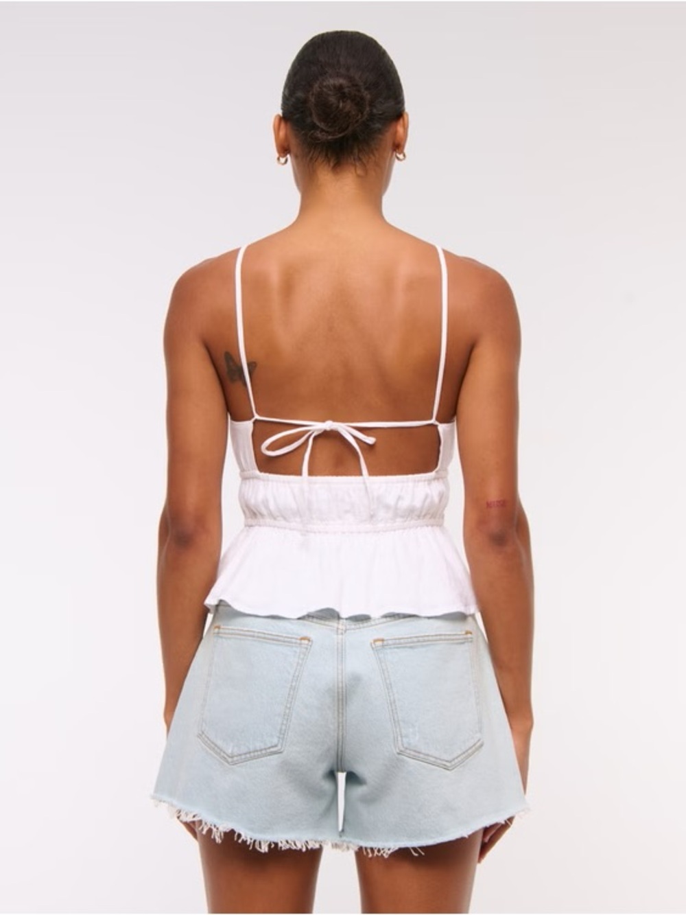 Abercrombie & Fitch White Smocked Halterneck Top Size Large - Picture 3 of 7